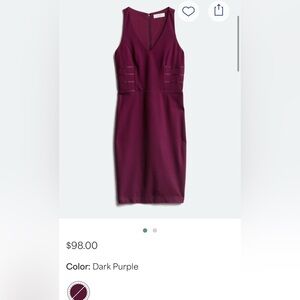 ALI & JAY Purple Sleeveless V-Neck Sheath Midi Dress